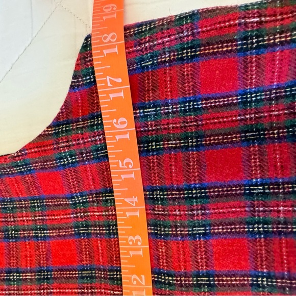 Plaid red dress Vintage size 8 wool blend jumper with pockets, lined gorgeous - Picture 12 of 16